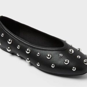 Women's Sammie Studded Ballet Flats with Memory Foam Insole - A New day 8.5